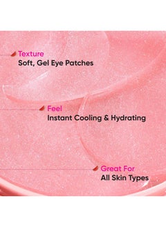 Dot & Key Watermelon Cooling Hydrogel Under Eye Patches For Dark Circles & Puffiness Reduction | With Hyaluronic & Niacinamide | Eye Patches | Instantly Hydrates Cools & Depuffs | 60 Patches  - Image 4