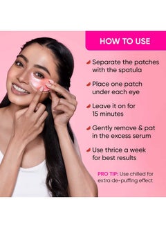 Dot & Key Watermelon Cooling Hydrogel Under Eye Patches For Dark Circles & Puffiness Reduction | With Hyaluronic & Niacinamide | Eye Patches | Instantly Hydrates Cools & Depuffs | 60 Patches  - Image 5
