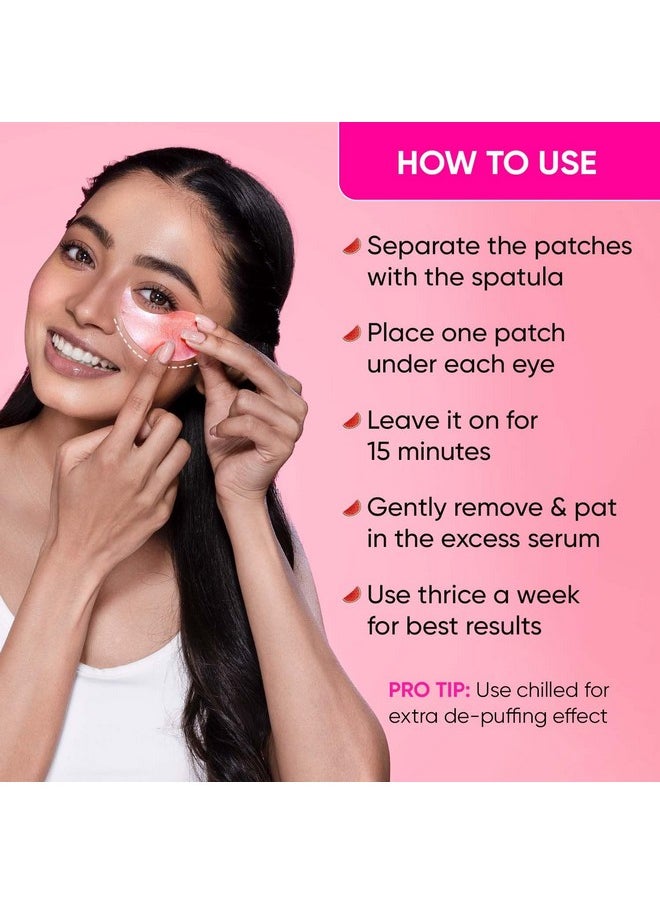 Dot & Key - Watermelon Cooling Hydrogel Under Eye Patches For Dark Circles & Puffiness Reduction | With Hyaluronic & Niacinamide | Eye Patches | Instantly Hydrates Cools & Depuffs | 60 Patches - Image 1