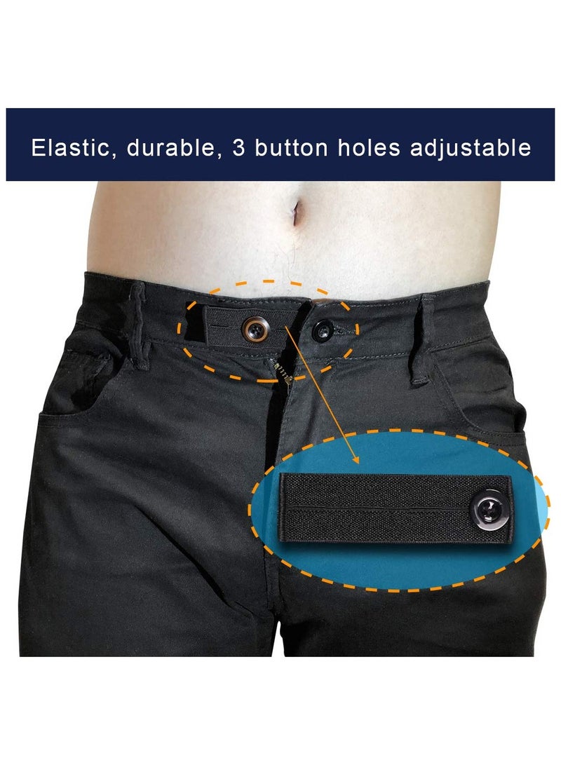 12 قطعة من وصلات الخصر المرنة، موسع حزام الخصر القابل للتعديل للرجال والنساء، مجموعة تمديد زر السراويل الجينز (6 الوان) - Image 3