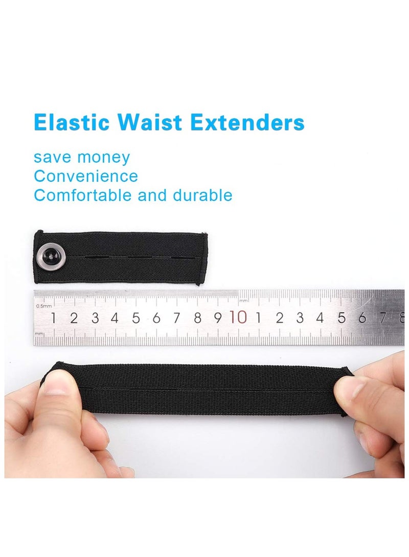 12 قطعة من وصلات الخصر المرنة، موسع حزام الخصر القابل للتعديل للرجال والنساء، مجموعة تمديد زر السراويل الجينز (6 الوان) - Image 5