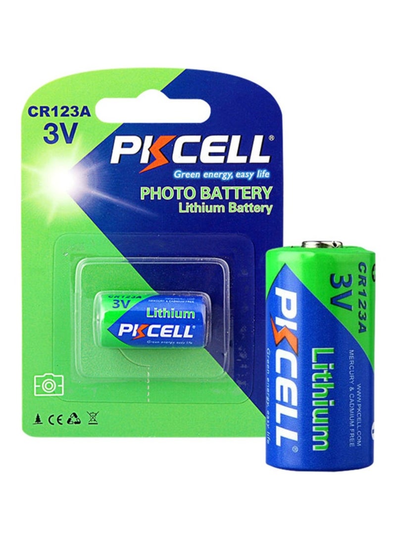 بي كي سيل 1-Piece PKCELL CR123A Lithium 3V PHOTO Battery - Image 1
