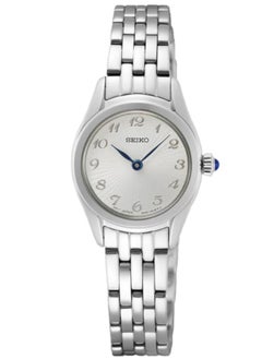 Seiko Ladies' Hand Watch QUARTZ Stainless Band, White Dial SWR057P1 