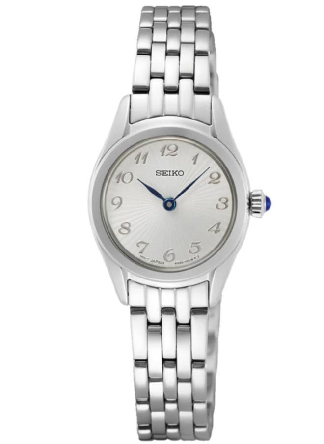 Seiko Ladies' Hand Watch QUARTZ Stainless Band, White Dial SWR057P1 