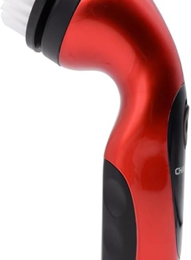 Rechargeable Red Portable Shoe Polisher Electric Scrubber with US Plug Lightweight Leather Shoe Care Kit - Image 1
