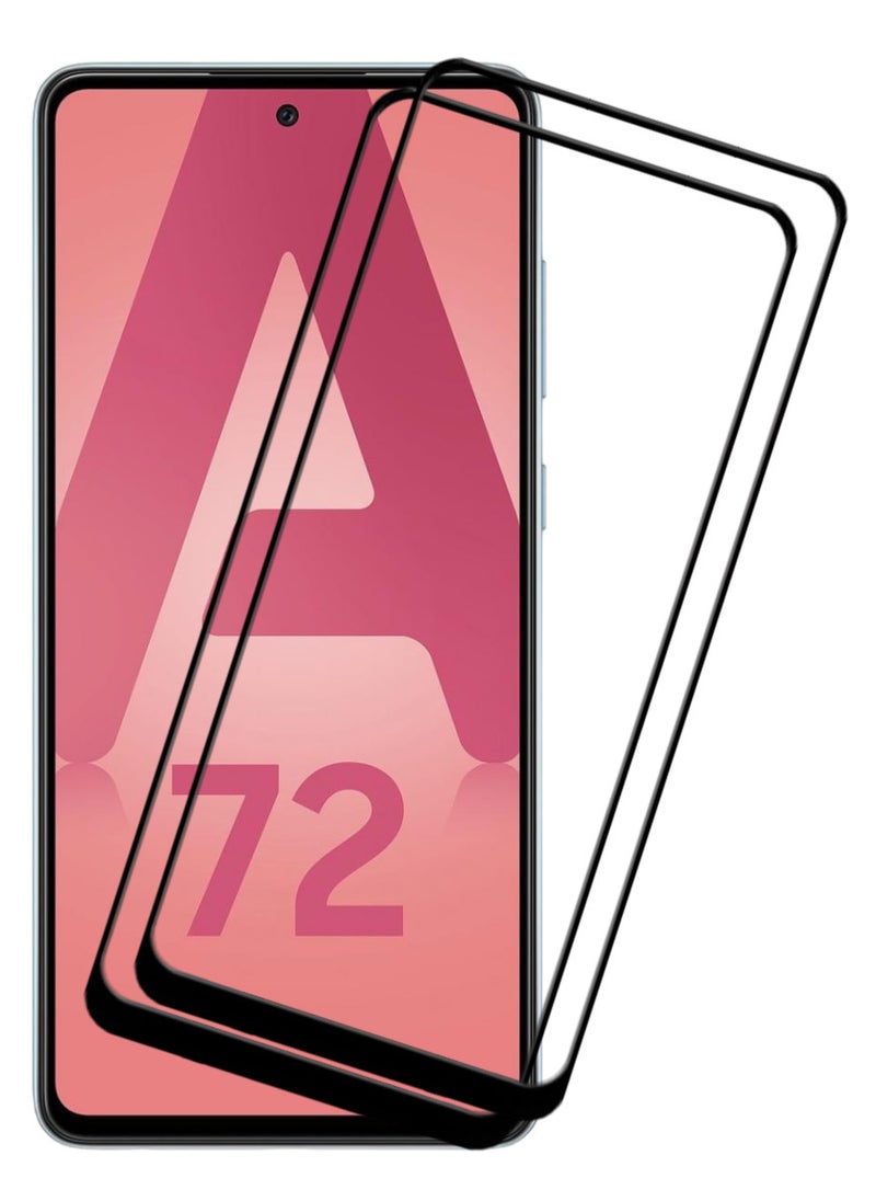 ACLIX 2 Pieces Antistatic ESD Dustproof Premium Quality High Definition Tempered Glass Screen Protector Designed For Samsung Galaxy A72 - Image 1