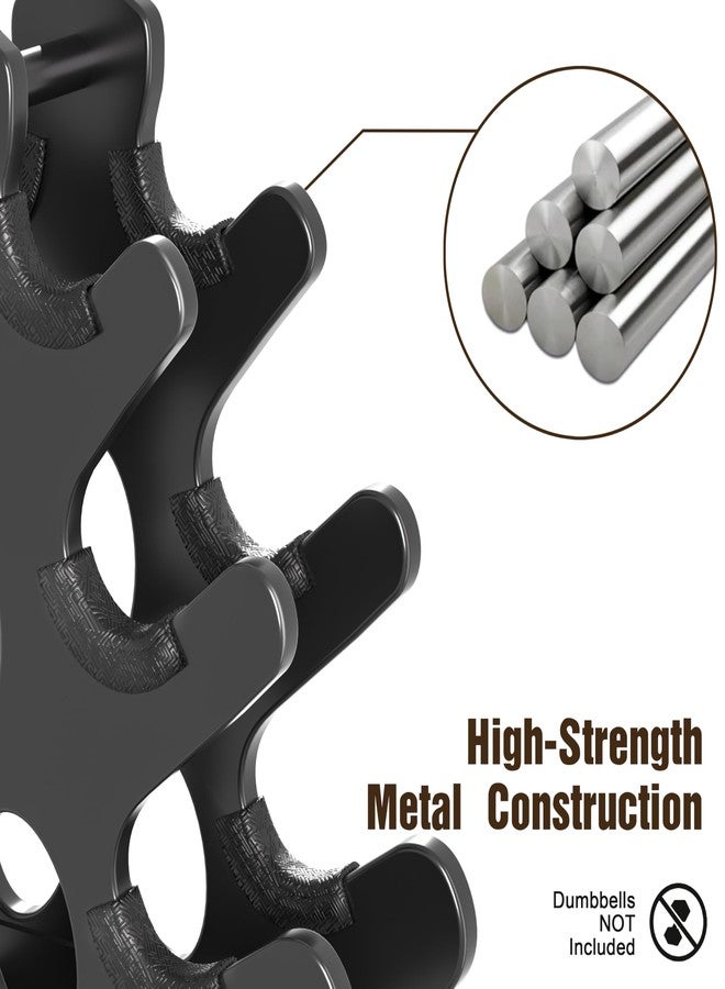 Josmimic Dumbbell Rack 5-Tier Weight Stand Home Gym Dumbbell Storage Weight Tree Holder (No Dumbbells) - Image 2