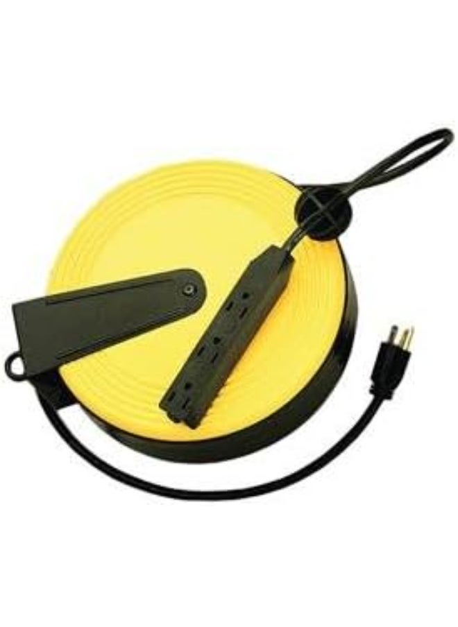 Bayco 30ft Retractable Metal Cord Reel w/3 Outlets - 10amp  - Image 3