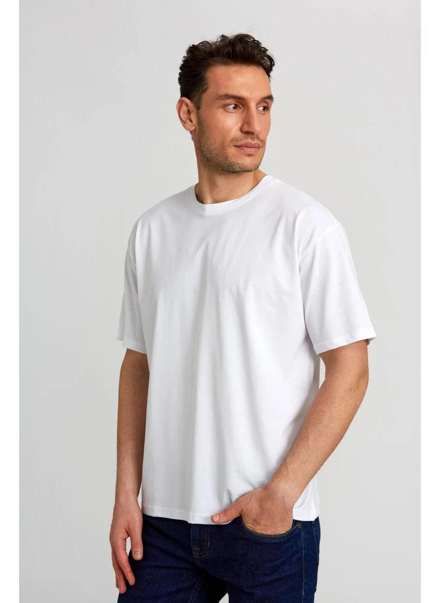 Bisse Basic Over Size T-Shirt White TS2410N24199_D01
