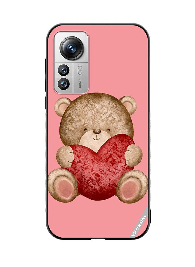 VR CREATIVE Protective Case Cover For Xiaomi 12X Bear Love Design Multicolour - Image 1