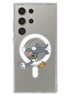 Magnetic Case for Samsung Galaxy S24 Ultra 6.8-inch Compatible with MagSafe Wireless Charging, Shockproof Phone Bumper Cover tom and jerry