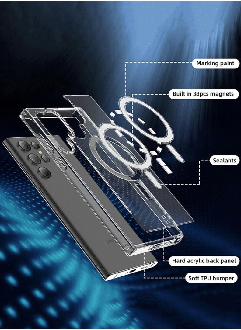 Theodor - Magnetic Case for Samsung Galaxy S24 Ultra 6.8-inch Compatible with MagSafe Wireless Charging, Shockproof Phone Bumper Cover tom and jerry - Image 1