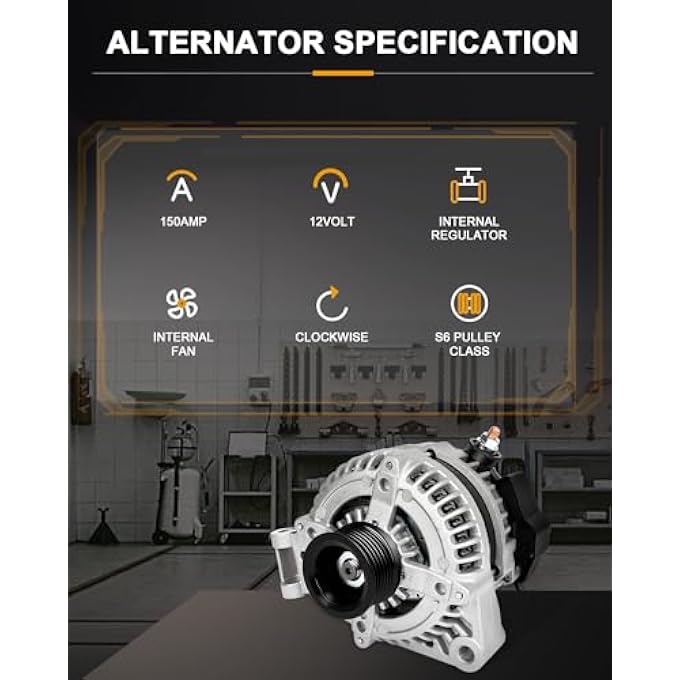 ROADFAR Alternator Replacement for Land Rover Range Rover Sport 2006 2007 2008 2009 4.2L 4.4L 11206 - Image 5