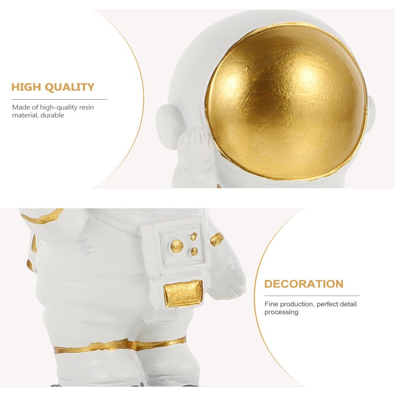 Resin Astronaut Figurine Spaceman Desktop Ornament Home Office Bedroom Decoration - Image 4