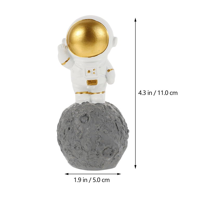 Resin Astronaut Figurine Spaceman Desktop Ornament Home Office Bedroom Decoration - Image 3