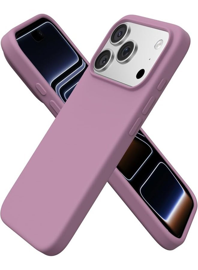 جراب متوافق مع iPhone 17 Pro مقاس 6.3 بوصة، جراب نحيف من السيليكون السائل بأربع طبقات مغطى بالكامل بجل ناعم مطاطي مقاوم للصدمات، جراب هاتف واقٍ لهاتف iPhone 17 Pro - بنفسجي أرجواني - Image 1