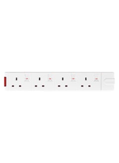 MASTERPLUG Masterplug SWG4-MP Four Socket Rewireable Trailing Socket with Power Indicator and Individual Switches, without Plug and Cable, 13 Amp, White  - Image 3