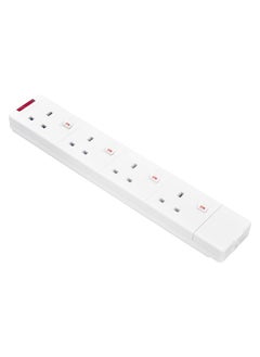 MASTERPLUG Masterplug SWG4-MP Four Socket Rewireable Trailing Socket with Power Indicator and Individual Switches, without Plug and Cable, 13 Amp, White  - Image 4