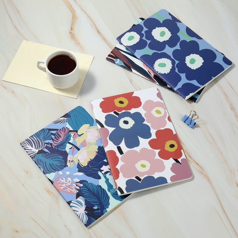 Xyark 12 Pack Flower Design Blank Notebook Journals Bulk For Traveler  Student And Office  Plain Composition Subject Sketchbook Notebooks With Unlined Paper  80Gsm  30 Sheets 5.5X 8.3 Inch  A5 Size - Image 5