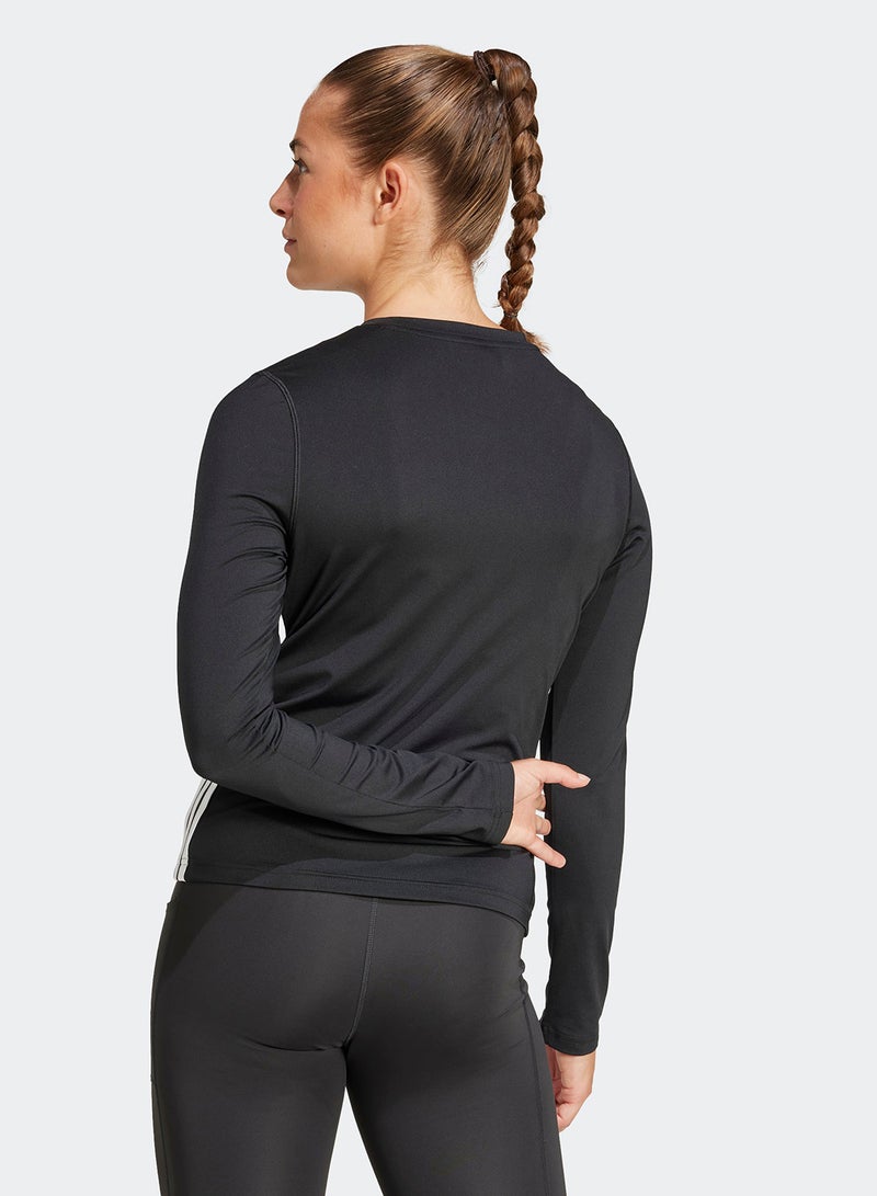 Adidas Essentials 3 Stripes Workout Top - Image 2