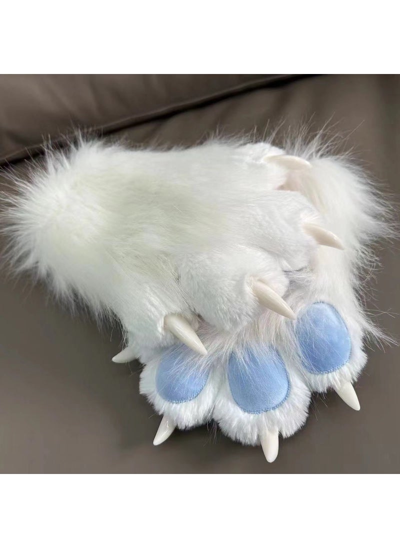 Generic Fred Beast Finished Beast Gloves Colorful Beast Claw cosplay Gloves Cat Nails Squeaky in stock White blue pad 