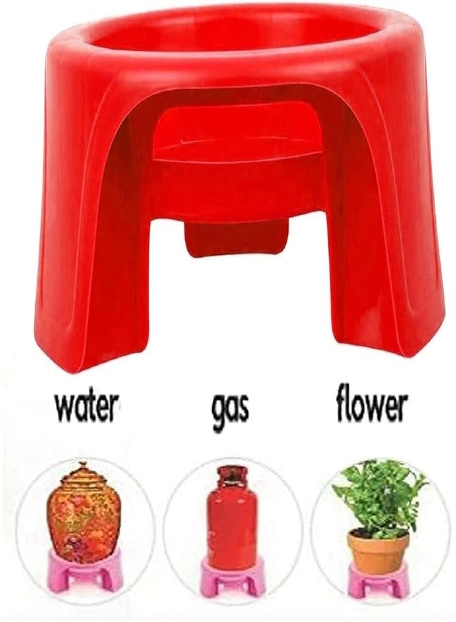 MAGIC SPOON Multipurpose Unbreakable Plastic Matka Stand/Pot Stand (Red) - Image 3