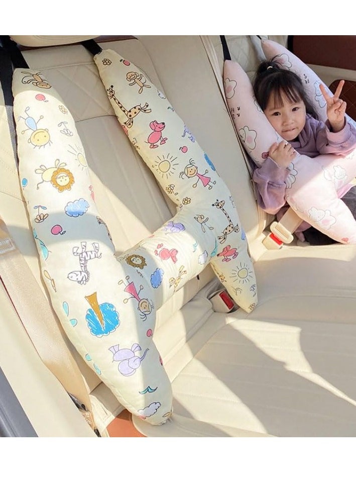 MLADEN - U Shaped Travel Car Pillow Kid Adult Car Nap Pillow Airplane Sleeping Reading Pillow Cushion for Head and Body Support Removable Sleeper Hold Pillow Travel Sleeping Artifact for Long Trip - Image 1