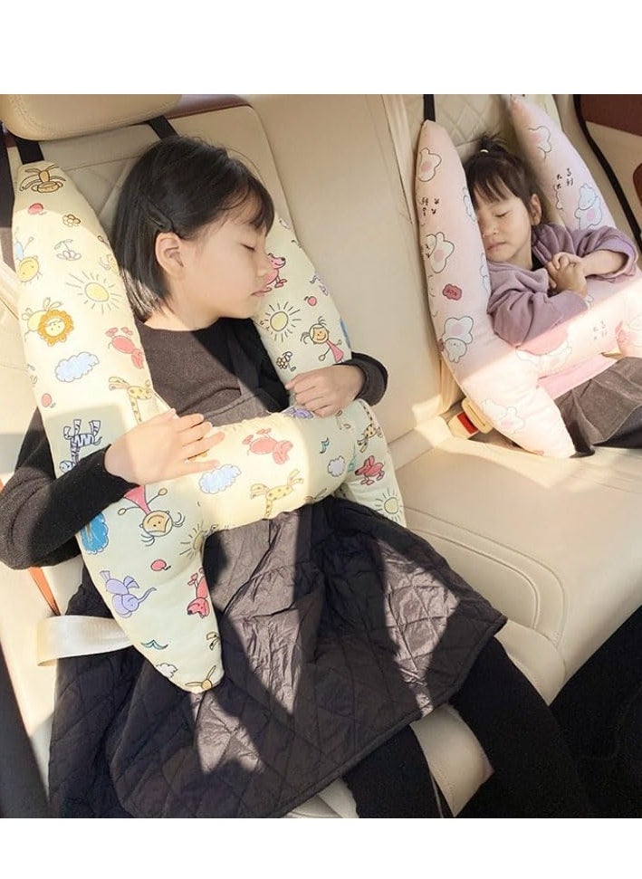 MLADEN - U Shaped Travel Car Pillow Kid Adult Car Nap Pillow Airplane Sleeping Reading Pillow Cushion for Head and Body Support Removable Sleeper Hold Pillow Travel Sleeping Artifact for Long Trip - Image 1