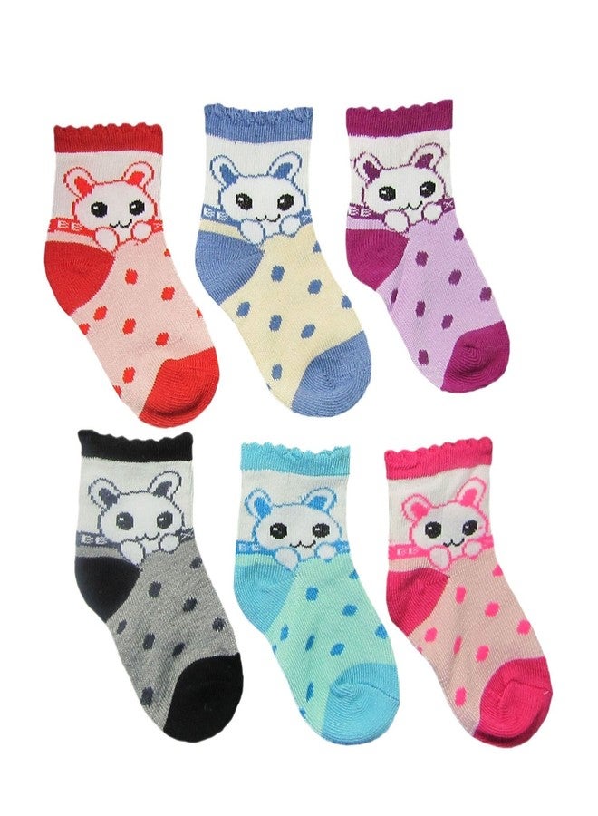 SIO Kids Cotton Ankle Length Socks Cotton Woolen Mix Baby Boys Girls Socks Pack Of 4 - Image 2
