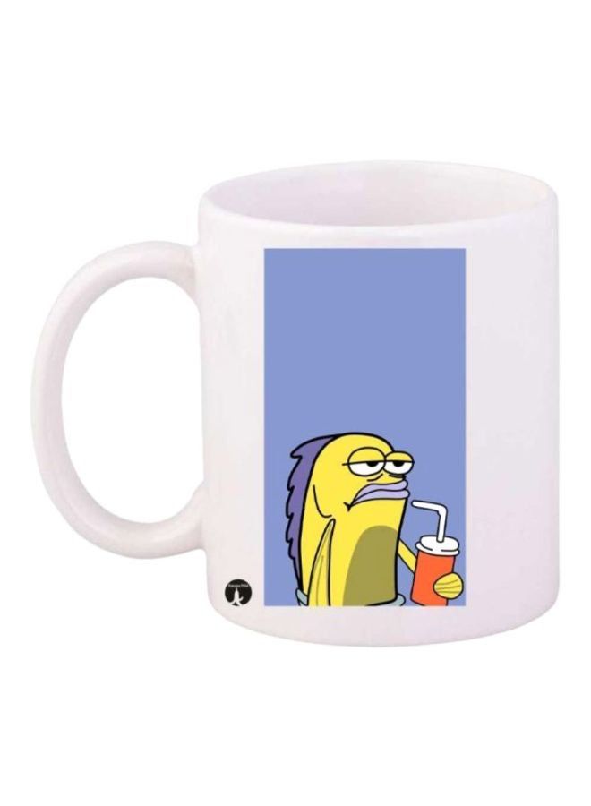 RKN Spongebob Printed Mug White/Blue/Yellow - Image 2