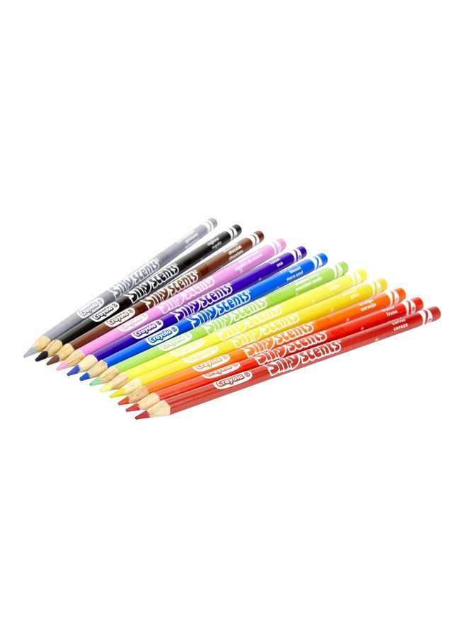 NIBEMINENT 12-Piece Silly Scents Colored Pencils Red/Green/Yellow - Image 1