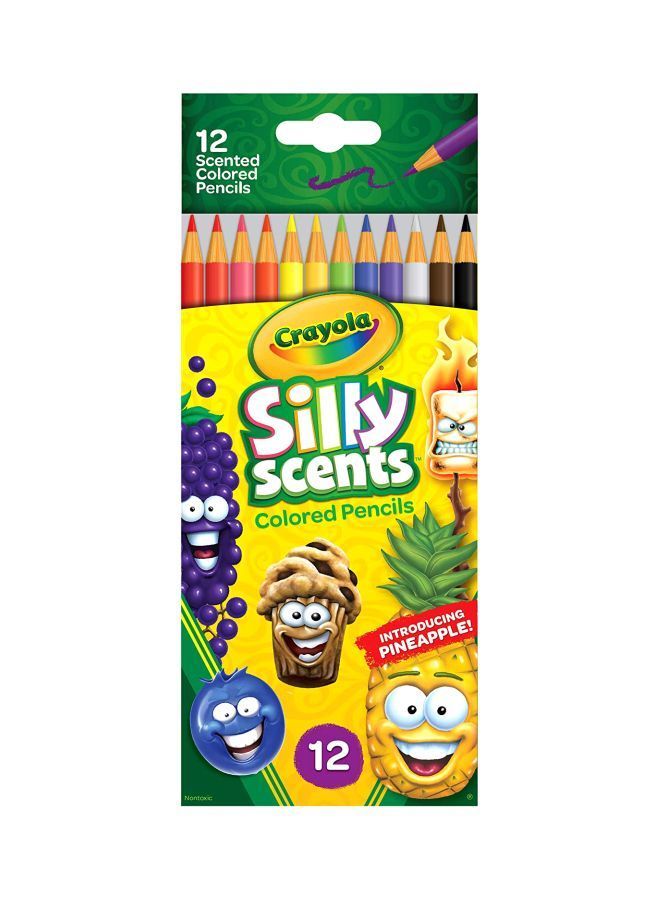 NIBEMINENT 12-Piece Silly Scents Colored Pencils Red/Green/Yellow - Image 4