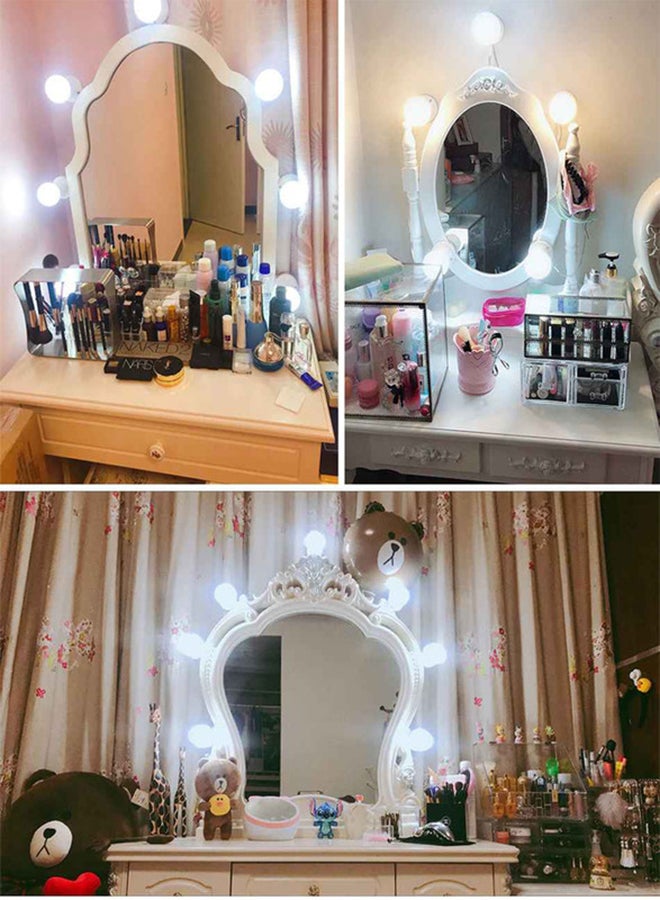 Alyashmac Make up Mirror Lights LED Hollywood Kit Bulbs Wall Vanity Light Dimmable Lights White - Image 5