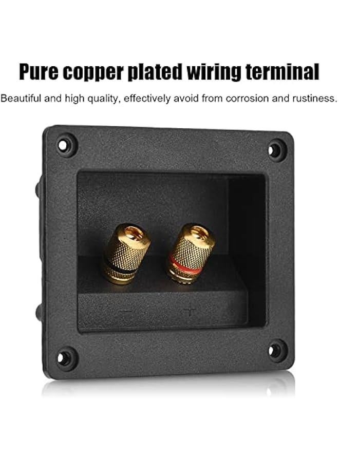 2 Way Speaker Box Terminal Cup Binding Post, Power Speaker Screw-in Terminal Plates, Subwoofer Plug Acoustic Components for HiFi Speaker, Speaker Terminal Box for DIY Home Speaker Kits  - Image 2