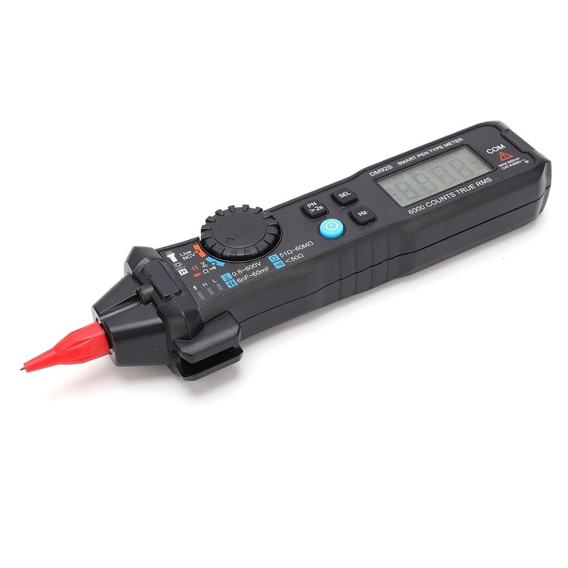 مقياس متعدد رقمي على شكل قلم لاختبار الجهد والمقاومة والسعة 600 فولت بشاشة LCD بسعة 5999 قراءة - Image 4