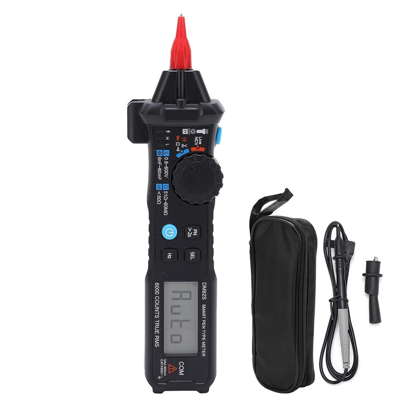 مقياس متعدد رقمي على شكل قلم لاختبار الجهد والمقاومة والسعة 600 فولت بشاشة LCD بسعة 5999 قراءة - Image 2