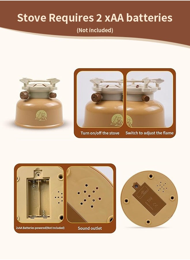 Children Pretend Camping Toys Food Toys Kids Camping Set Toy Set with Storage Bag