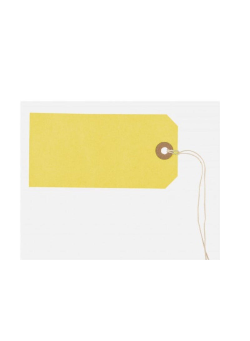 TIGER Coloured Strung Tags-120 x 60mm-Yellow (Pack of 250) - Image 1