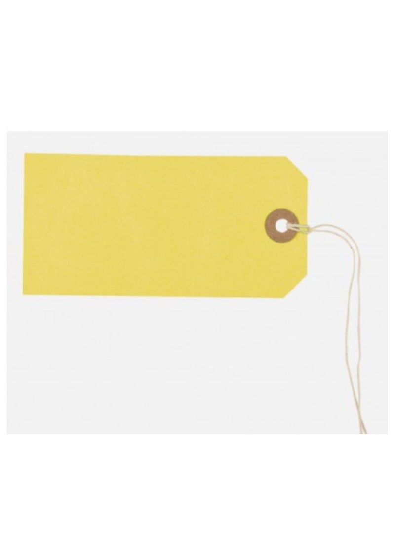 TIGER Coloured Strung Tags-120 x 60mm-Yellow (Pack of 250) - Image 2