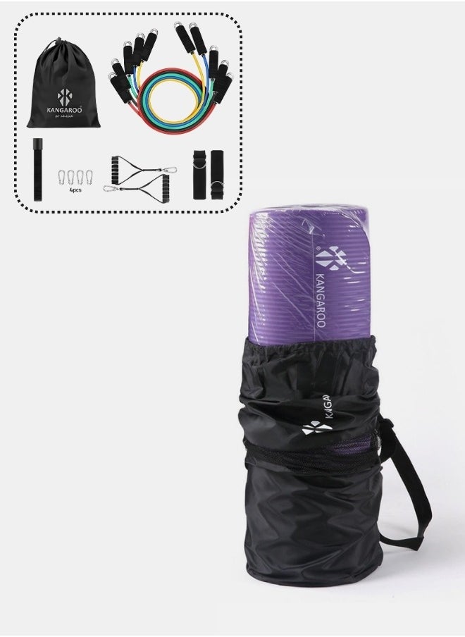 KANGAROO - 15mm Kangaroo Exercise Mat with Universal Kangaroo Resistance Bands Set - Image 1