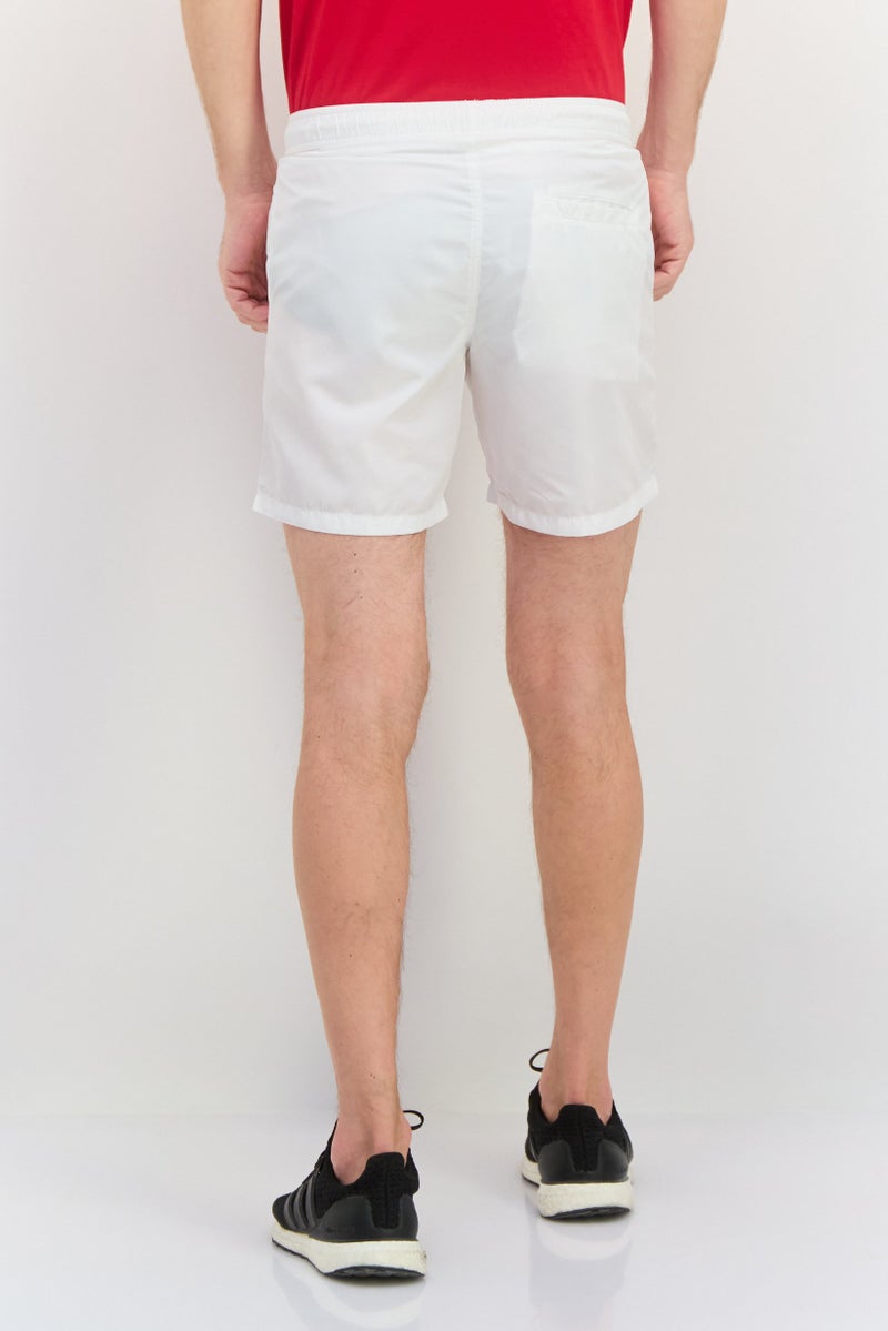GAS Men Drawstring Graphic Shorts, White - Image 3