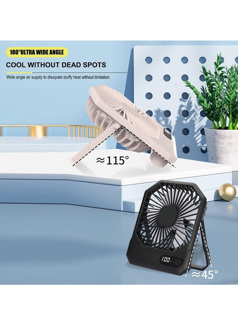 ET-LIFE USB Desktop Fan, Rotatable 3 Speeds Protable Personal Fan, Strong Wind Ultra Quiet Small Desk Fan Tilt for Home Office Desktop  - Image 2