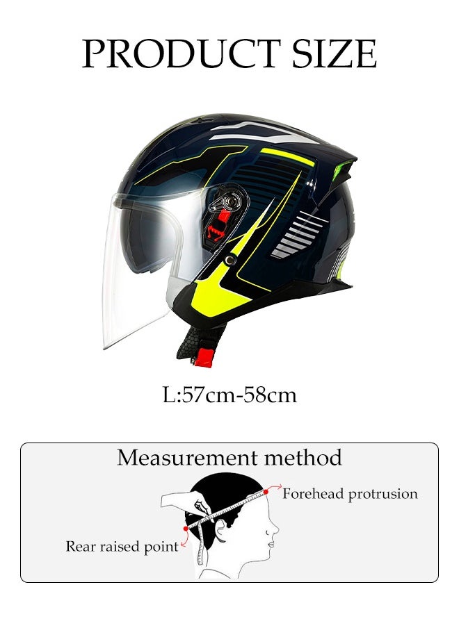 DUNISO Full Face Motorcycle Helmet, Lightweight Crash Resistant Motorcycle Helmet, All Season Cool Racing Helmet，Equipped with Dual Lenses,Removable Breathable Lining, Suitable for Both Men and Women (L)  - Image 2