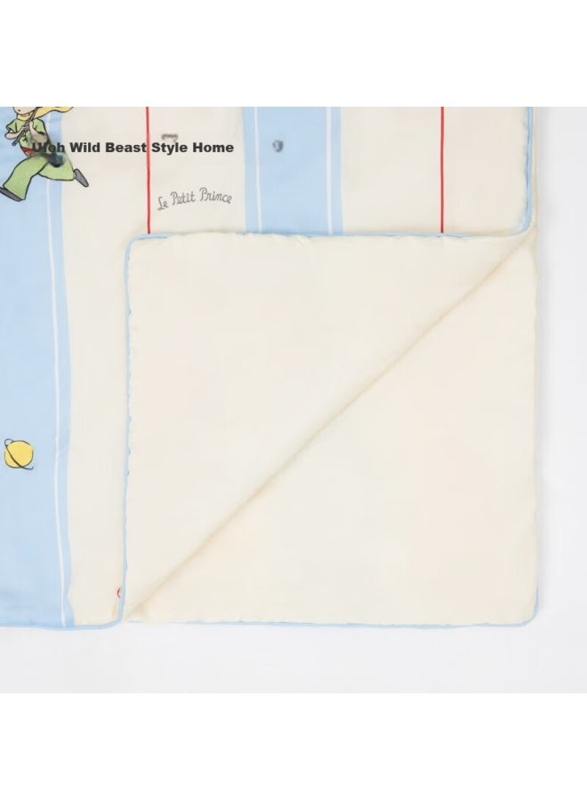 tbh Tianxiepai Home Air Conditioning Quilt, Little Prince Chasing Stars, 60-count Tencel Printed Cooling Summer Quilt, Double Bed Quilt, 220x240cm - Image 2