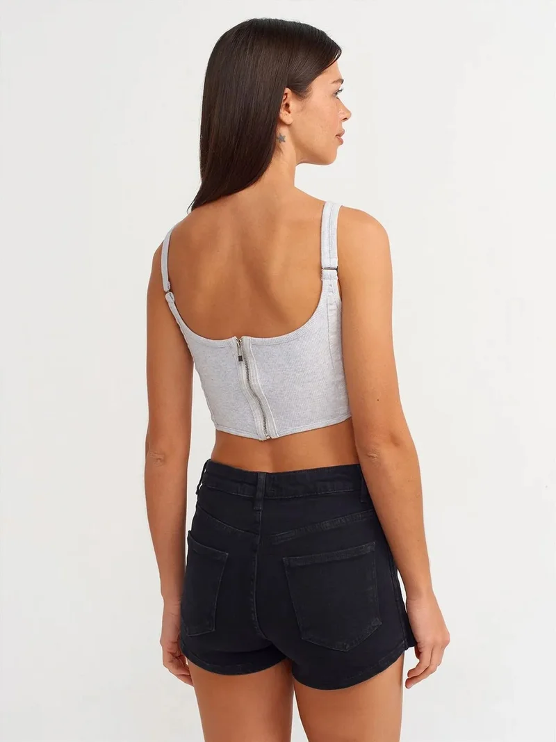 ديلفين DILVIN High-Waist Denim Mini Skirt