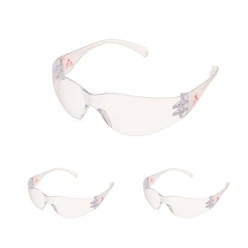 Karam ES001 Safety Goggles with Clear Lens | Lightweight, Scratch & Impact Resistant | Safety Glasses for Multipurpose Use for Pollution, Dust, Riding & Construction Work | PACK OF 3 - Image 1