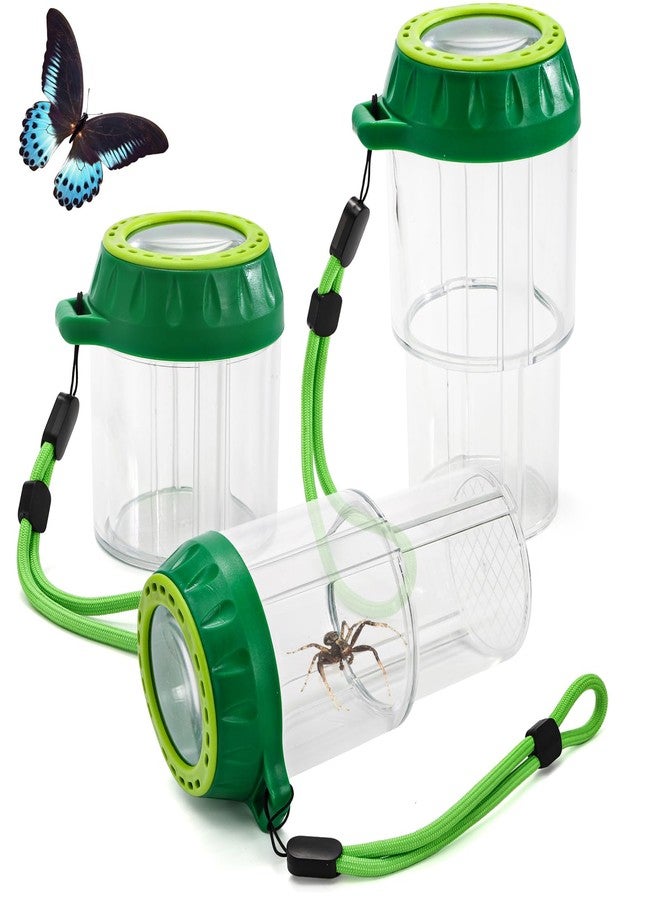 ZENFUN 3 Pcs Insert Bug Viewer, Stretchable Magnifying Insect Box Bug Catcher Kit with Rope Handle, Bug Magnifier Container Critter Bug Jar, Magnifier Backyard Explorer - Image 1