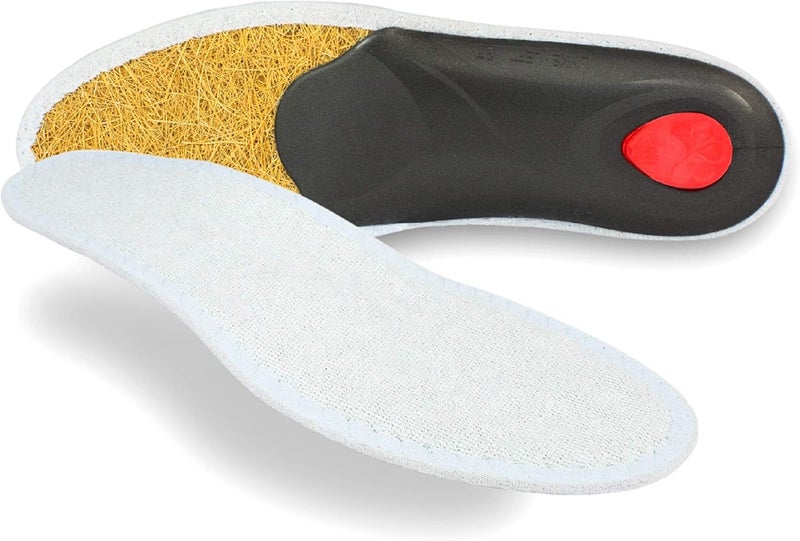 Pedag Viva Summer | Terry Cotton Sockless Orthotic Insoles | Handmade in Germany | Planter Fasciitis Relief | Metatarsal Support | Sweat Absorbing | for Warm Weather | 1 Pair | Men US 11/ EU 44