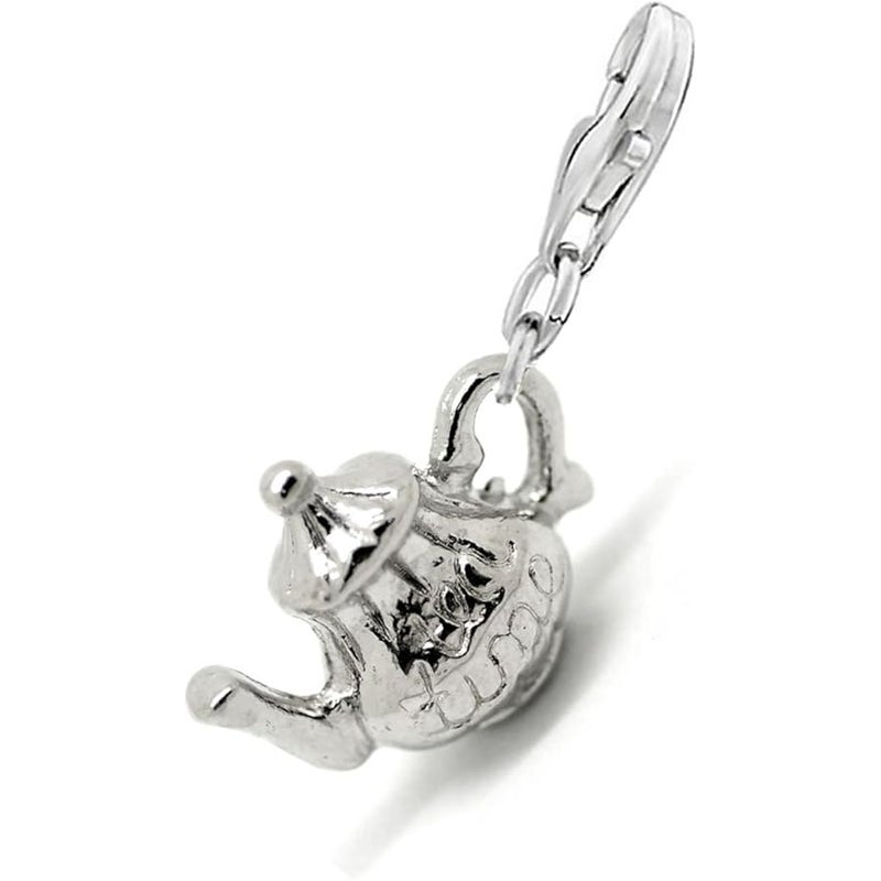 سيكسي سباركلز Sexy Sparkles Clip-on Tea Pot Charm – Tea Time Dangle Pendant with Lobster Clasp, Compatible with European Charm Bracelets and Necklaces - Image 1