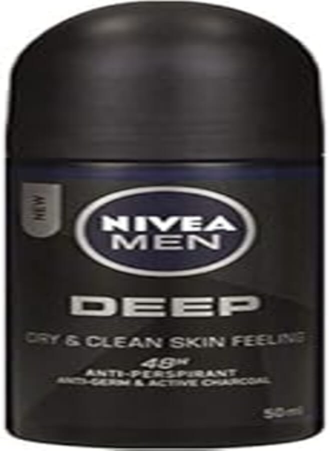 NIVEA Men Deep-Antiperspirant Roll-On Deodorant Pack of 3 x 50 ml